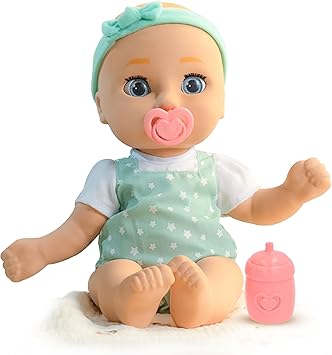 BE LOVED BABIES Sam, Muñeca Bebé, Tiene una Textura de Piel Suave e Incluye un Chupete y un Biberón, Juguete Regalo para Niñas y Niños de 18+ Meses